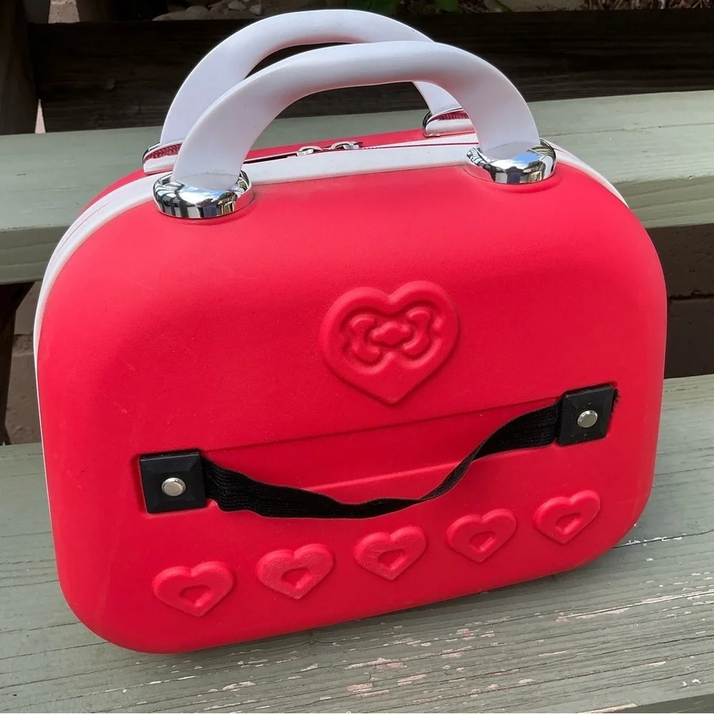 PINK Hello Kitty Travel Cosmetic Case Box Beauty Makeup Case Bag Organizer - Picture 5 of 11